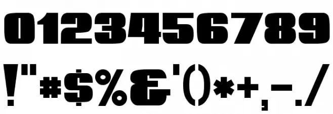 HeavyHeavyFat Regular Font OTHER CHARS