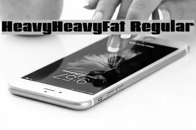 HeavyHeavyFat Regular Font examples