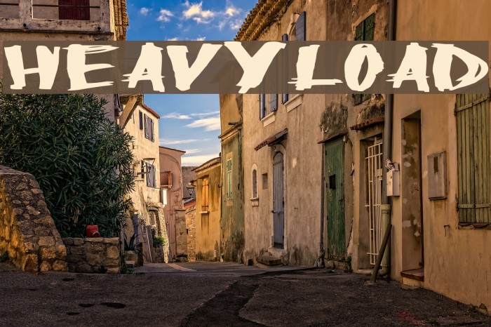HeavyLoad Шрифта examples