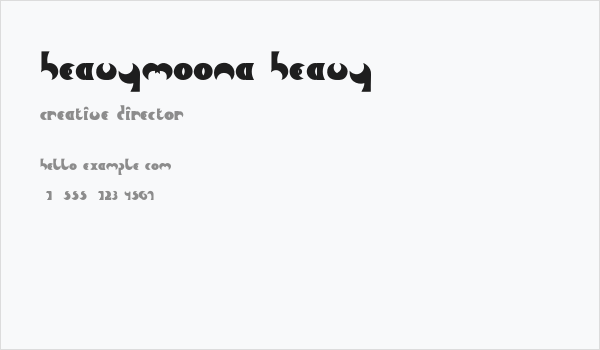 HeavyMoonA-Heavy Business Card