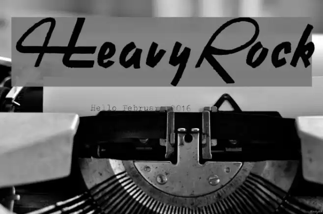 HeavyRock Font examples