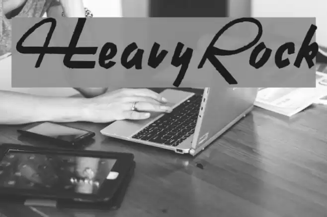 HeavyRock Font examples