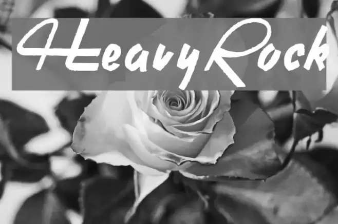 HeavyRock Font examples