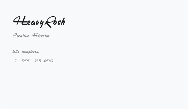 HeavyRock Business Card