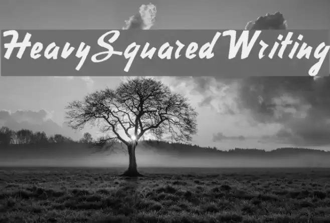 HeavySquaredWriting Font examples