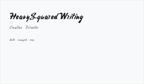 HeavySquaredWriting Business Card