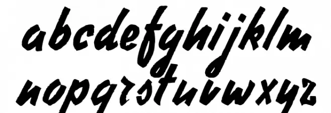 HeavySquaredWriting Font LOWERCASE
