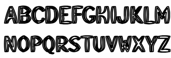HeavyWood Font UPPERCASE