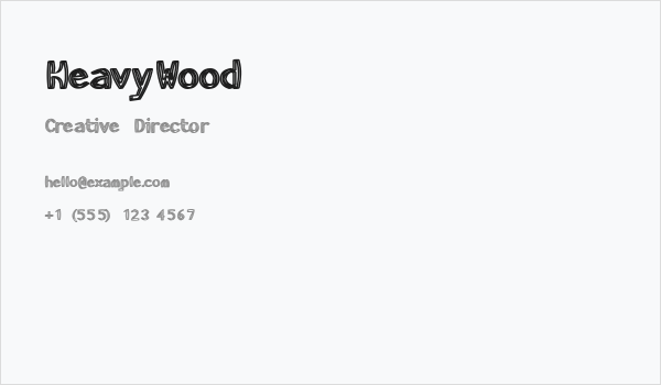 HeavyWood Business Card