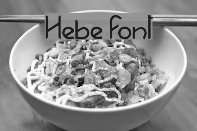 Hebe Font examples