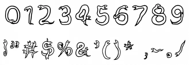 Hebisanfont Regular Font OTHER CHARS