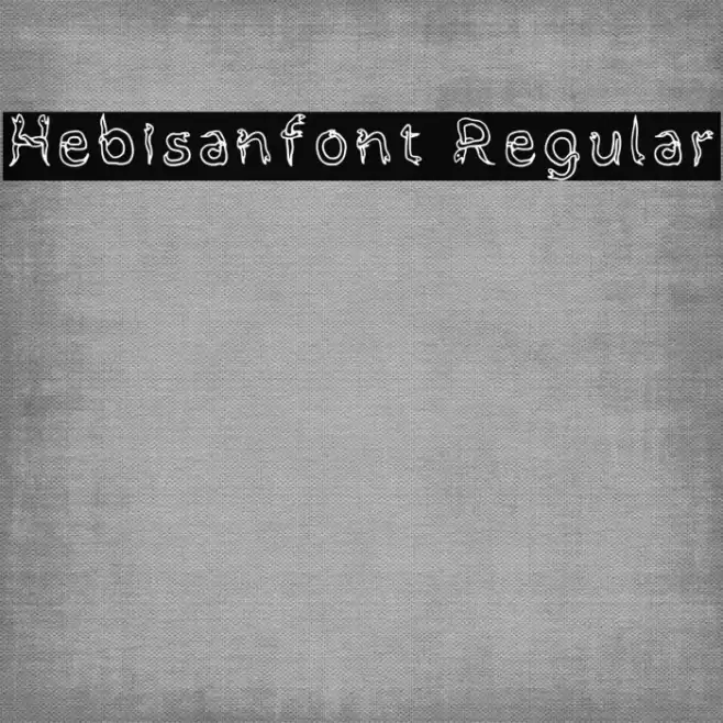 Hebisanfont Regular Font examples