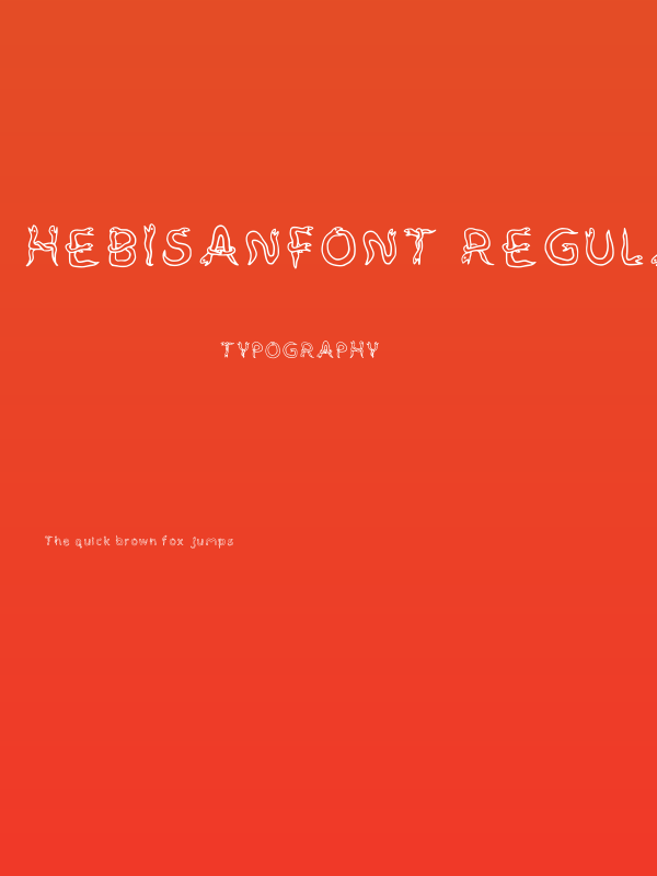 Hebisanfont Regular Poster