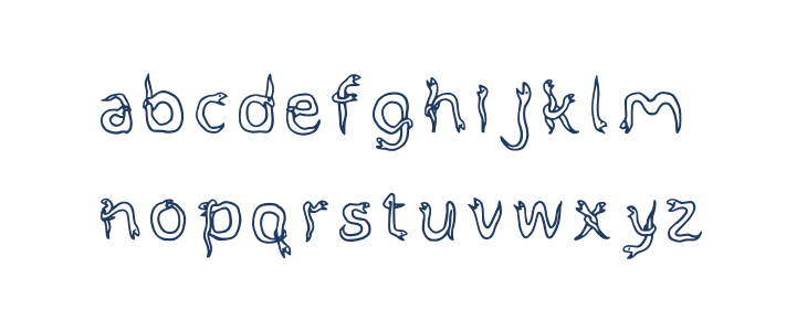 Hebisanfont Regular Lowercase
