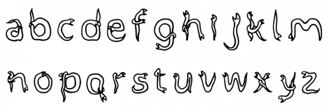 Hebisanfont Regular Caratteri MINUSCOLO
