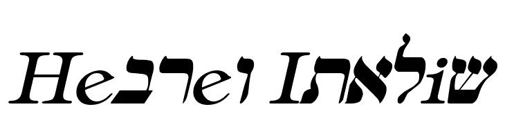 Hebrew Italic Font