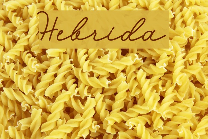 Hebrida Font examples