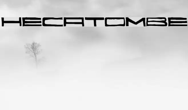 Hecatombe Font examples