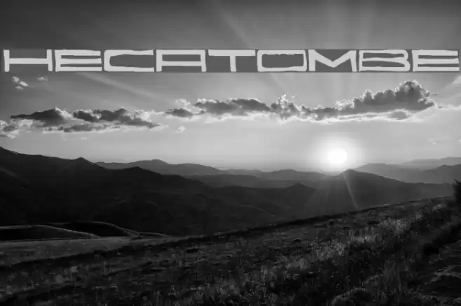 Hecatombe Font examples