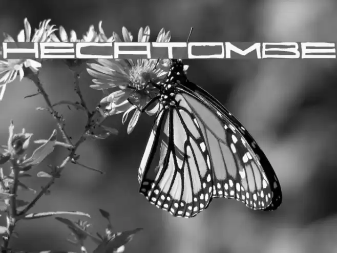Hecatombe Font examples