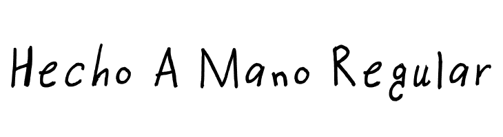 Hecho A Mano Regular  免费字体下载