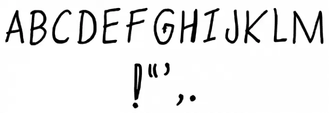 Hecho A Mano Regular Font OTHER CHARS