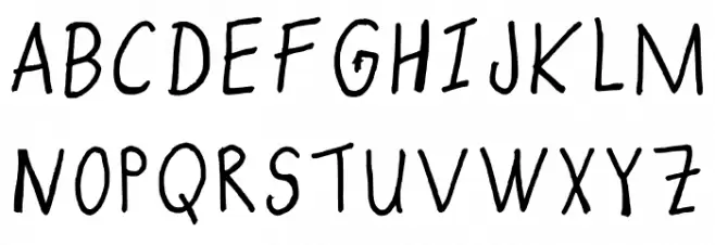 Hecho A Mano Regular Шрифта ВЕРХНИЙ