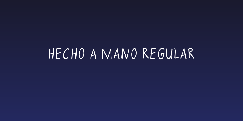 Hecho A Mano Regular Social Header