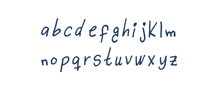 Hecho A Mano Regular Lowercase