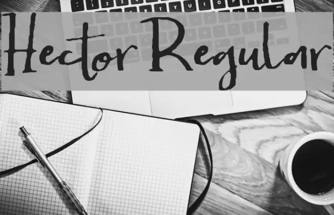 Hector-Regular Font examples