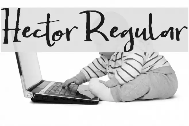Hector-Regular Font examples