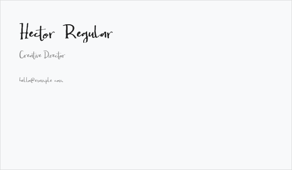 Hector-Regular Business Card