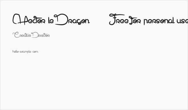 Hector le Dragon ---- Free for personal use contact me for license Business Card