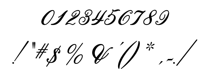 HeddyOptiScript Font OTHER CHARS