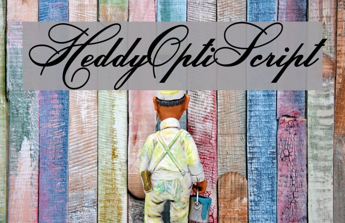 HeddyOptiScript Font examples