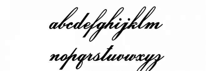 HeddyOptiScript फ़ॉन्ट लोअरकेस