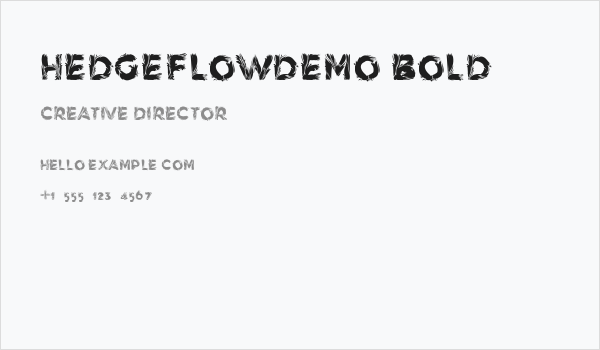 HedgeFlowDemo Bold Business Card