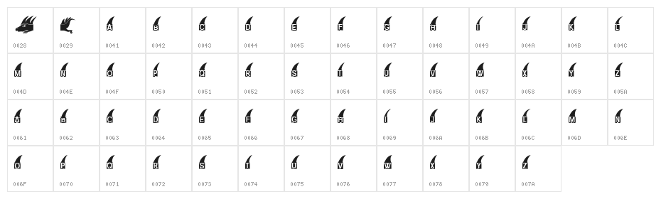 Hedgehog Regular Character Map