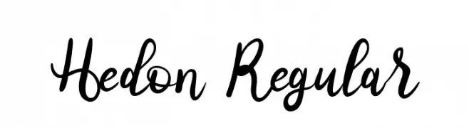 Hedon Regular  Free Fonts Download