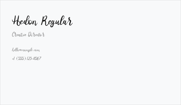 Hedon Regular Business Card