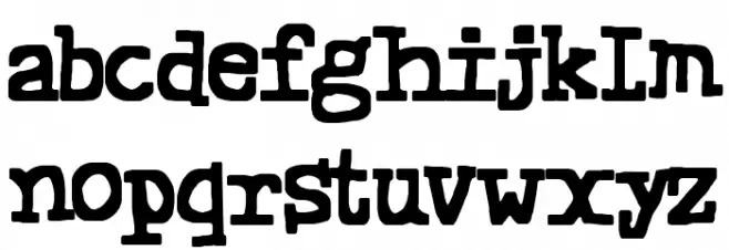 Hedonismo En La Oficina फ़ॉन्ट लोअरकेस