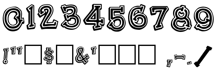 HeeHaw Regular Font OTHER CHARS