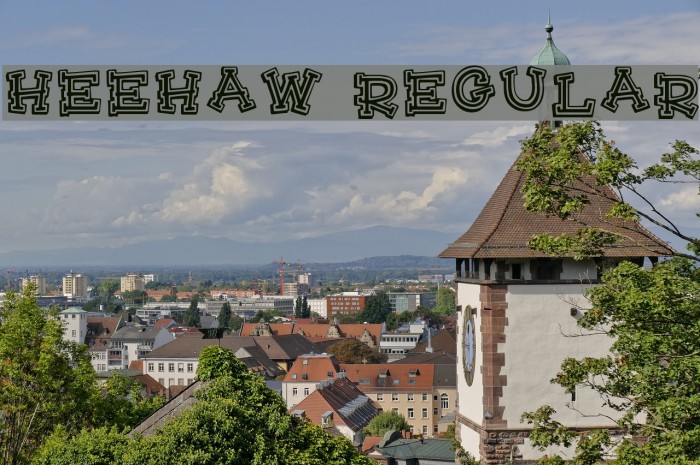 HeeHaw Regular Font examples