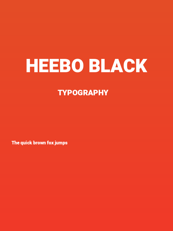 Heebo Black Poster