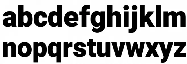 Heebo Black फ़ॉन्ट लोअरकेस