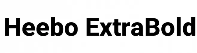 Heebo ExtraBold  Fuentes Gratis Descargar