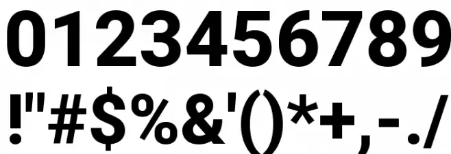 Heebo ExtraBold Font OTHER CHARS