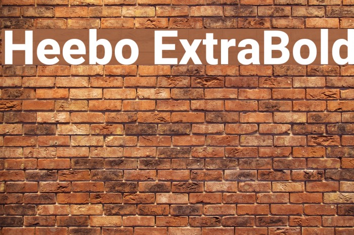 Heebo ExtraBold Font examples