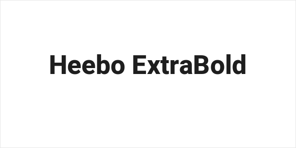 Heebo ExtraBold Logo