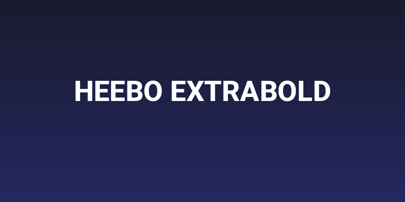 Heebo ExtraBold Social Header